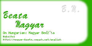 beata magyar business card
